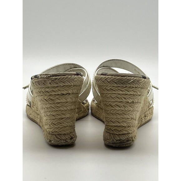 Burberry London White Patent Leather Wedge Espadrille Sandals 40 (9 US) 3207635 - Picture 4 of 16